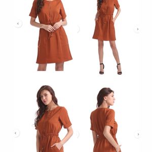 Rust Orange 🍊 A Line Dress