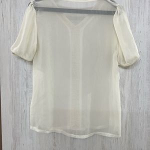 Off white Rhinestone Sheet Top