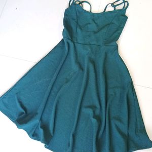 Green Colour Party Dress