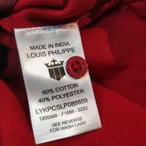 Louise Philippe Red Blue Stripes Collar Tshirt