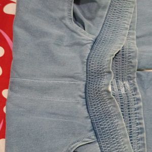 Denim Jeans Trouser Flared Light Blue Colour