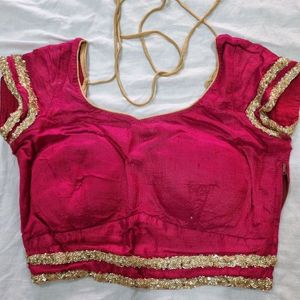 Pretty Pink Sequence Paded Blouse