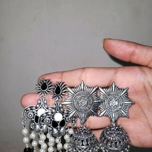 New Oxidised Jhumkaas