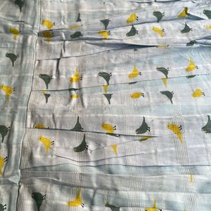 Bird Print Collared Dress