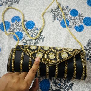 Black N Gold Clutch