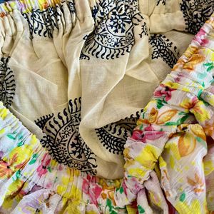 Trendy Yellow Flowering Skirt