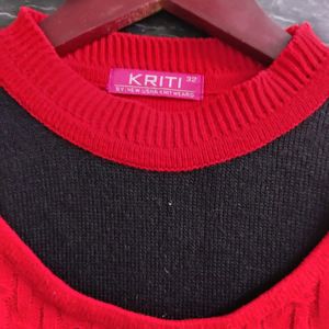 Red And Black Sweater Women's