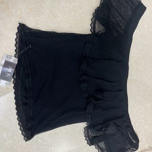 H&M Off Shoulder Black Top