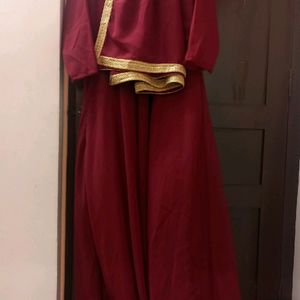 Brand New Maroon Anakali Suit With Dupatta