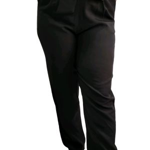 Solid black formal pant