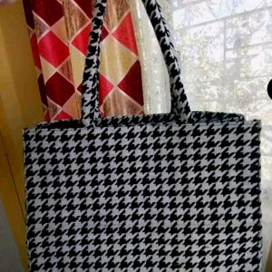 Black And White Chinese Tote Bag