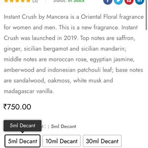 Mancera Instant Crush 5ml Sample