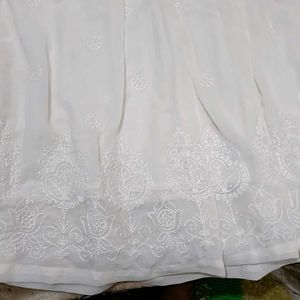 Off White Anarkali Kurti