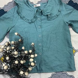 Unique sea green shirt