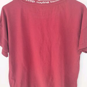 TeamSpirit Round Neck Red T Shirt