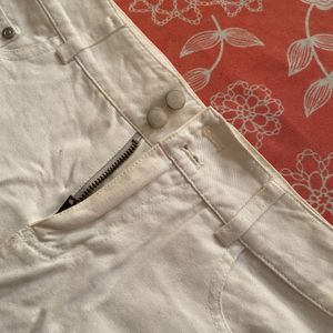 White Denim Skirt