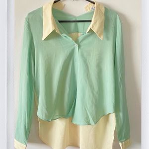 Korean Collar Chiffon Shirt