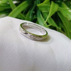 Pure Silver Solitaire UNISEX Ring