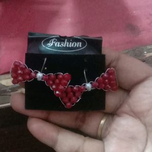 Bow Style Ruby Earing