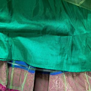 Parrot Green Net+silk Suit