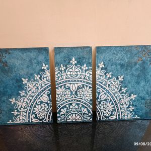 Mandala Texture Art Wall Decor -3 Piece Set