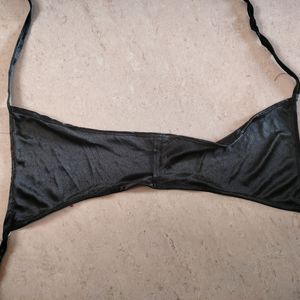 black sexy knee length nighty with inner bra