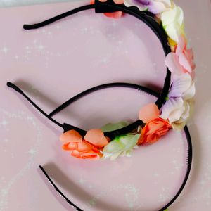 Combo Of Two Cute Floral Hairbands 🌸🌿