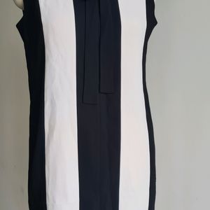 Black N White Formal Shift Dress,