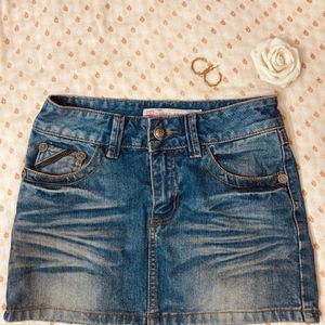 Y2K Short Denim Skirt