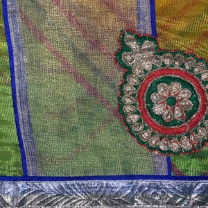 supernet saree new not used multicolor