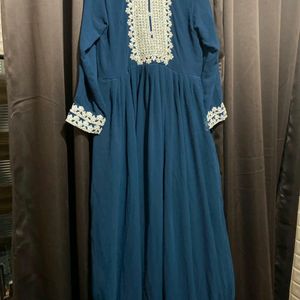 Blue Embroidery Gown