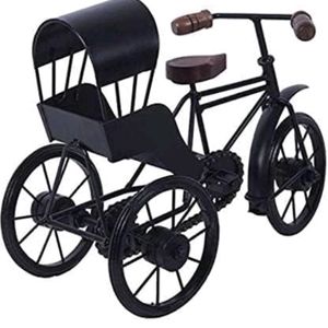 Antique Wood & Wrought  Iron Mini Cycle Rickshaw