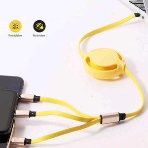 3 in 1 Retractable Charger Charging Cable (1 Pc /