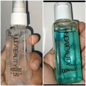 Set Of Huda Beauty Spf60 Primer And Makeup Remover