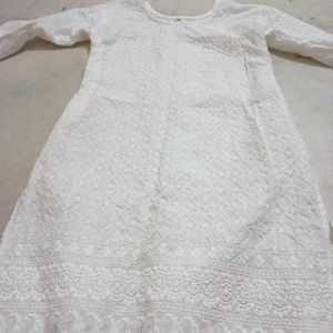 White Chikankari Kurti