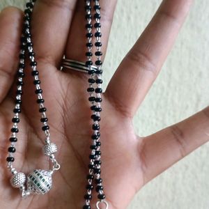 Silver Black Beads