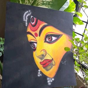 Handmade Painting Of Maa Durga The Goddess