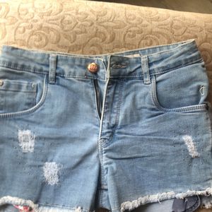 Denim Shorts 15-16 Years Fits XS