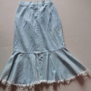 Mermaid Denim Skirt