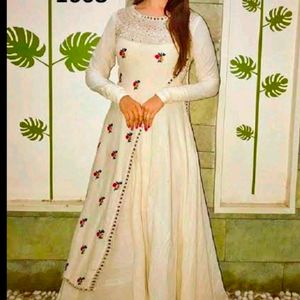 Beautiful White Gown Kurti