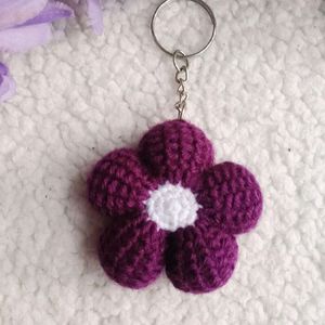 Crochet Flower Keychain