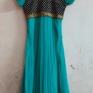 Sea Green Colour Net Anarkali Gown