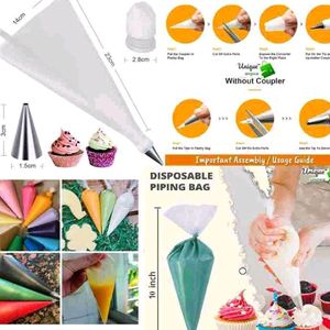 12 Pieces Cake Decoration Nozzles + Free 10 Bags🎂