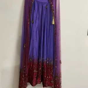 Purple Vintage Lehnga Handwork With Heavy Duppata