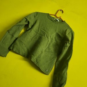 Mint Green Sweatshirt With Wide Leg Ginger