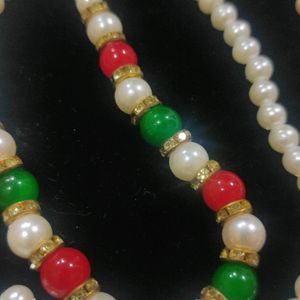 Pearl Red And Green Chain