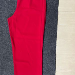 Beautiful Red Straight Pant