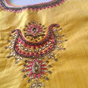 Patiala Suit With Thread Embroidery Work