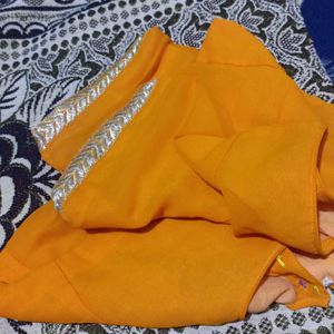 Orange Designer Saree- Blouse