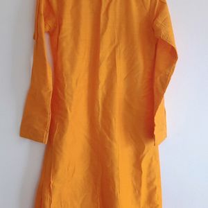 Yellow Silk Kurta Completely New